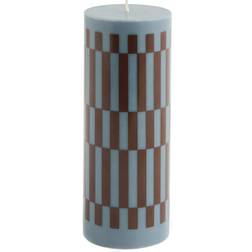 Hay Column Candle Medium Anthrachite And Bordeaux Stearinlys