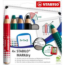 Stabilo Markdry Whiteboard & Flipchart Marker 4-pack