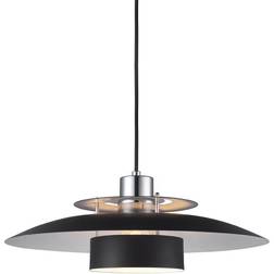 Halo Design Sørup Chrome/Black Pendant Lamp ∅ 40cm