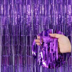 Shein Purple Rain Curtain Party Backdrop Decoration