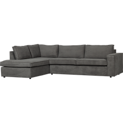 Woood Thomas Ribcord Left Dark Grey Sofa 283cm 4 Seater