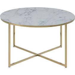 AC Design Furniture Antje White/Gold Coffee Table 80cm