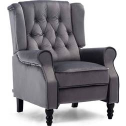 More4Homes Althorpe Velvet Slate Grey Armchair 105cm