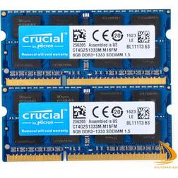 Crucial 16GB DDR3-1333MHz SODIMM Laptop Memory RAM