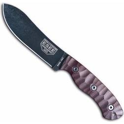 ESEE JG5 Fixed Blade Burgundy Linen Sheath Knife