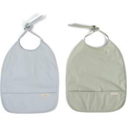 Filibabba Hagesmæk m. bindebånd 2-pak Pearl Blue/Desert Sage