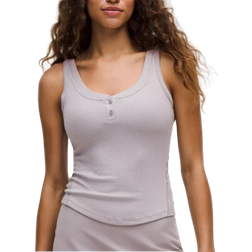 Lululemon Hold Tight Henley Tank Top - Mauve Grey