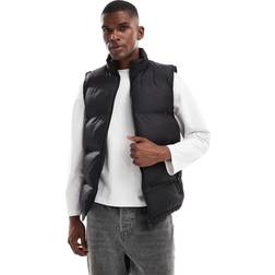 New Look Regular Fit Sleeveless Heatseal Puffer Gilet - Black