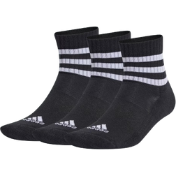 adidas 3-Stripes Cushioned Sportswear Low-Cut Socks 3-pack - Black/White