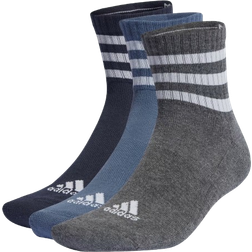 adidas 3-Stripes Cushioned Sportswear Low-Cut Socks 3-pack - Legend Ink/Preloved Ink/Dark Grey Heather