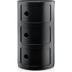 Kartell Componibili Black Storage Cabinet 32x58.5cm