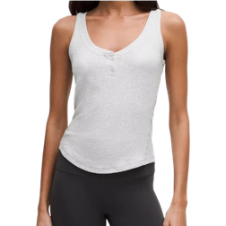 Lululemon Hold Tight Henley Tank Top - Heathered Core Ultra Light Grey