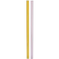 Kosta Boda Sipsavor Sugrör 20 cm 2-pack Rosa/Gul Barutrustning 2st
