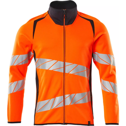 Mascot 19184-781 Accelerate Safe Sweatshirt with Zipper - Hi-Vis Orange/Dark Navy