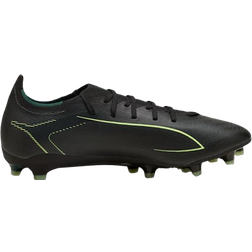 Puma Ultra 6 Match FG AG Eclipse Football Boots - Black/Fizzy Light/Green Terrain