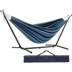 Vivere UHSDO8-34 Double Cotton Hammock Blue Lagoon