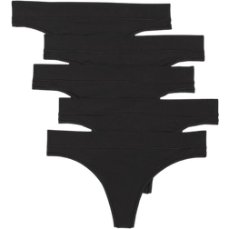 Lululemon UnderEase Mid Rise Thong Underwear 5-pack - Black