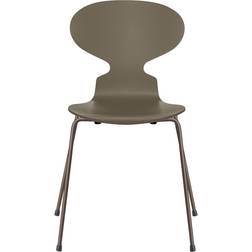 Fritz Hansen Myren 3101 Fuldlakeret Stol Olive Green Brown Køkkenstol 81cm