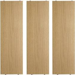 String Nisse Oak Shelving System 58x2cm 3pcs