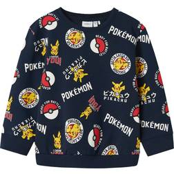Name It Nmmsilo Pokemon Nreg Sweatshirt - Navy/Gul/Rød/Hvid