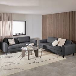 Furniture To Go Omaha 3+3-Seater Set Basel Dark Grey Sofa 3 Seater