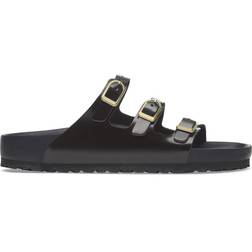 Birkenstock Florida Exquisite Natural Leather Patent - High Shine Black