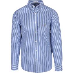 Gant Herr Regular fit randig poplinskjorta Blå