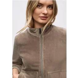 Street One Damen Cordjacke Mit Zipper - Braun