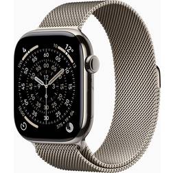 Apple Watch Series 11, Titanium, 42mm, GPS + Cellular, Milanese Loop Natural