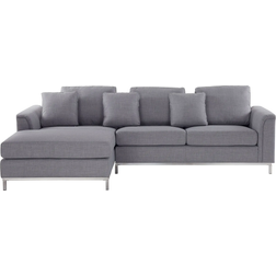 Beliani Oslo Right-Hand Light Grey Sofa 270cm 4 Seater