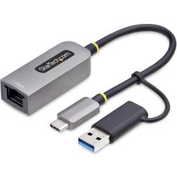 StarTech C21GA USB-C To Ethernet Adapter With USB-A Dongle 6IN 15CM Cable