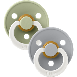 Bibs Colour Glow Pacifier Latex Round Size 2 2-pack Sage/Cloud