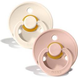 Bibs Colour Pacifier Latex Round Size 2 2-pack Ivory/Blush