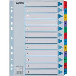 Esselte Index Cardboard with Mylar Reinforced Tabs A4