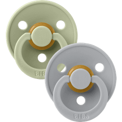 Bibs Colour Pacifier Latex Round Size 2 2-pack Sage/Cloud