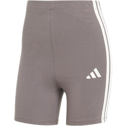 adidas Women Essentials 3 Stripes High Waisted Biker Shorts - Purple/White