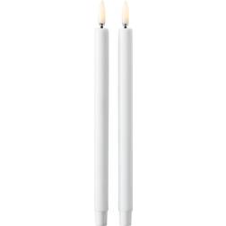 Stoff Uyuni White LED Candle 20cm 2pcs