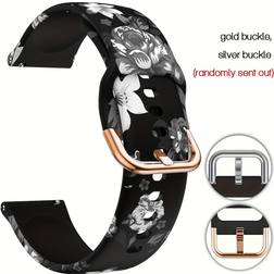 Temu Printed Silicone Watch Band 20mm