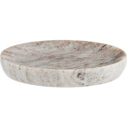 Madam Stoltz Round Marmorbricka Beige Serveringsbricka