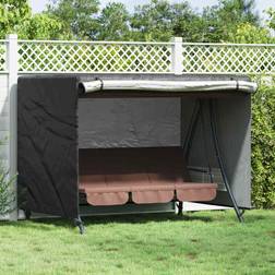 vidaXL Outdoor Swing Cover Black 220 x 125 x 170 cm