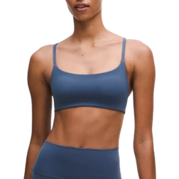 Lululemon Wunder Train BH Mit Racerback Träger Leichter Halt A B Cups - Blue Twill