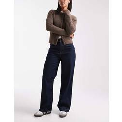 New Look Adalae High Waisted Wide Leg Jeans - Navy