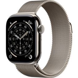 Apple Watch Series 11, Titanium, 42mm, GPS + Cellular, Milanese Loop Natural
