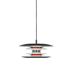 Belid Diablo Matt Black/White/Glossy Red Pendant Lamp ∅ 30cm