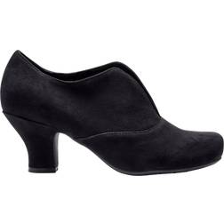 Hotter Suede Court Shoes - Black