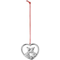 Rosendahl Heart Kissing Elveses Silver Christmas Tree Ornament