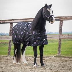 QHP Lize 100g Turnout Rug - Black Violet
