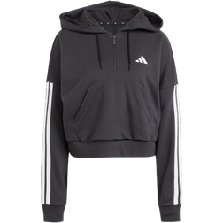 adidas Essentials 3-Ränder Fransk Terry Kvartsdragkedja - Förpackning Med Huva