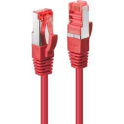 Lindy S/FTP Cat6 PVC RJ45 - RJ45 M-M Red 10m