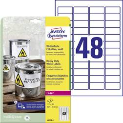 AVERY Zweckform Weatherproof Film Labels 384pcs White 4.6x2.1cm